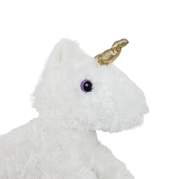 Aurora Unicorn Plush Girl's 9" White/Gold Stuffed Animal Toy Collectible - Picture 3 of 7